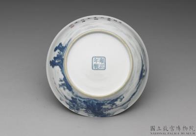 图片[3]-Dish with blue landscape in falangcai painted enamels, Qing dynasty, Yongzheng reign 1723-1735-China Archive